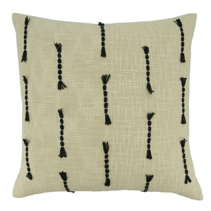 Saro Elka Collection Cotton Throw Pillow