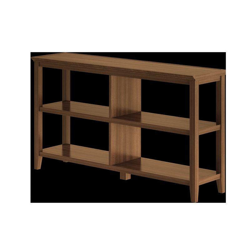HomeRoots Brown Solid Wood Double Bookcase