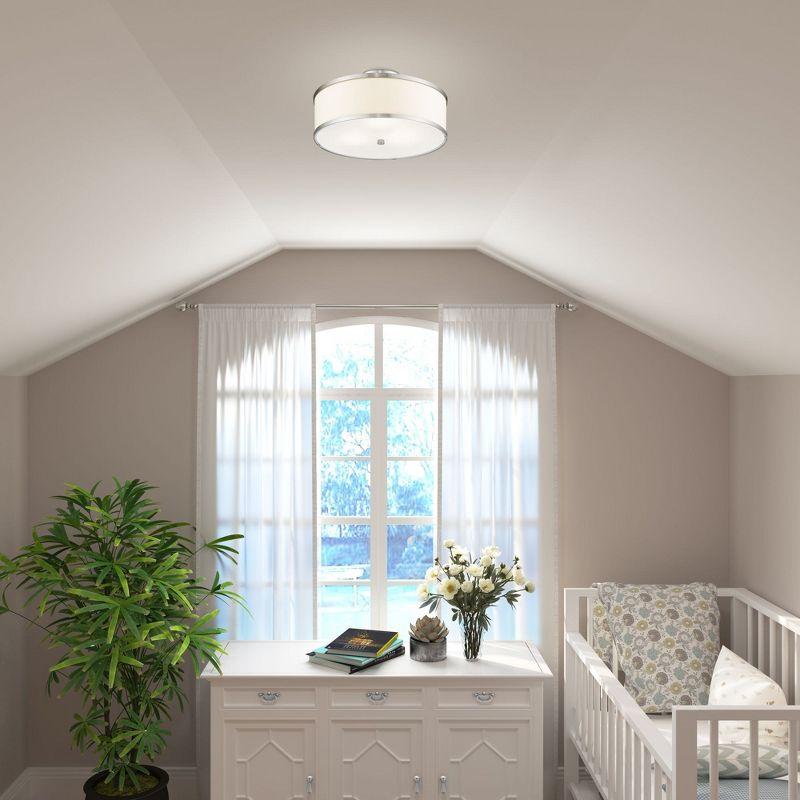 Livex Lighting Park Ridge 3 - Light Semi-Flush Mount in  Brushed Nickel