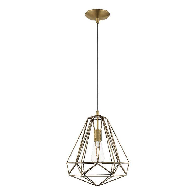 Livex Lighting Knox 1 - Light Pendant in  Antique Brass