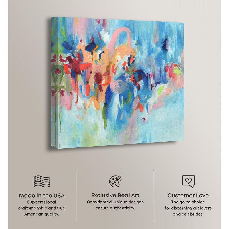 Art Remedy Art Remedy New Sky Framed Blue Abstract 1 Piece Canvas Wall Art 57079