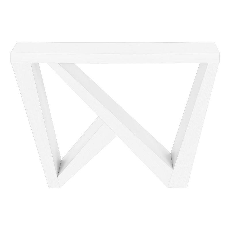 Monarch Specialties Accent Table Console Entryway Narrow Sofa Living Room Bedroom White Laminate Contemporary Modern