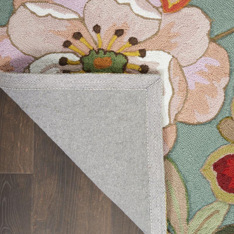 Nourison Fantasy FA18 Aqua Area Rug 5' x 7'6"