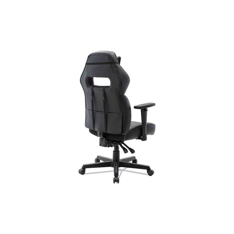 Alera Racing Style Ergonomic Gaming Chair, Supports 275 lb, 15.91" to 19.8" Seat Height, Black/Gray Trim Seat/Back, Black/Gray Base