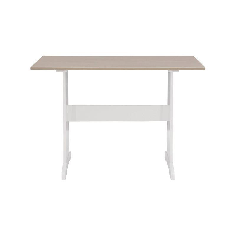 Linon 3pc Ardmore Breakfast Nook Storage Benches Dining Set White/Gray: Mid-Century Modern, Wood, 6-Seat Capacity