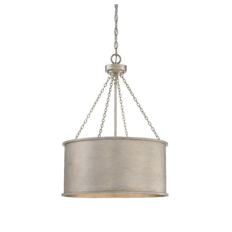 Savoy House Rochester 4 - Light Pendant in  Silver Patina