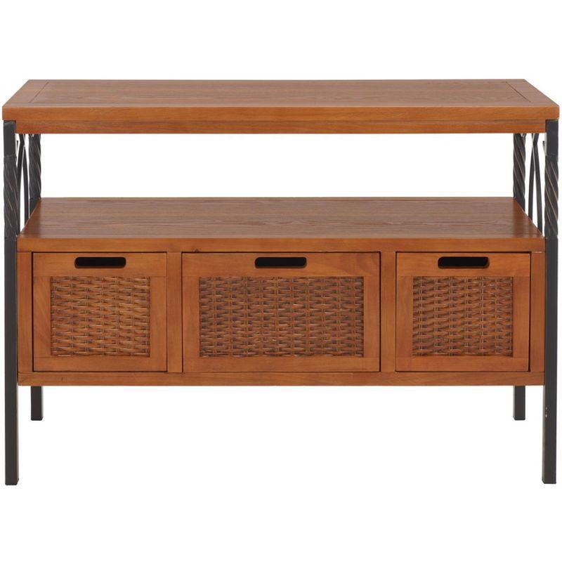 Joshua Media Console - AMH6532A - Brown - Safavieh Couture