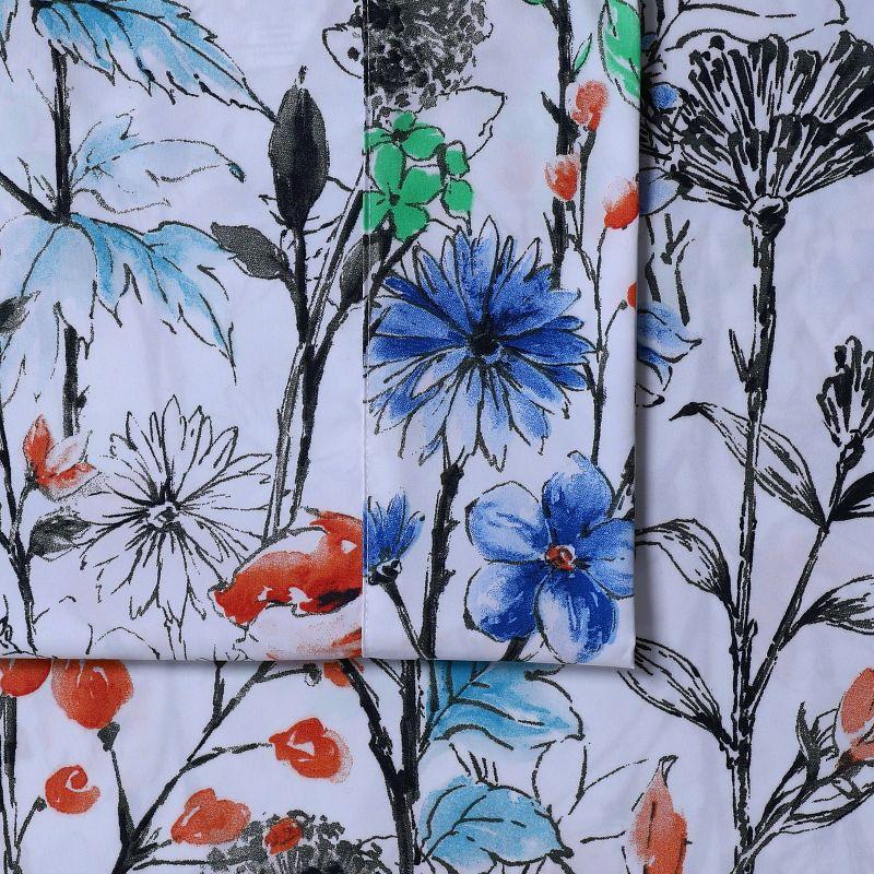 Azores Home Microfiber Floral Sheet Set