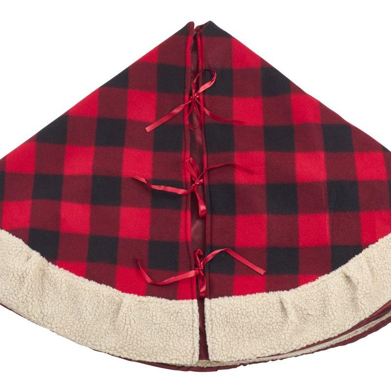 Saro Lifestyle Buffalo Plaid Christmas Tree Skirt