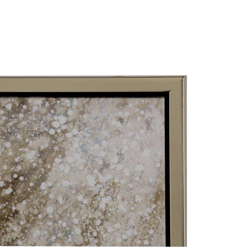 40"x40" The Eye of The Peacock Hand Painted Wall Art Blue/Champagne: A&B Home, Art Deco Style, Vertical Orientation