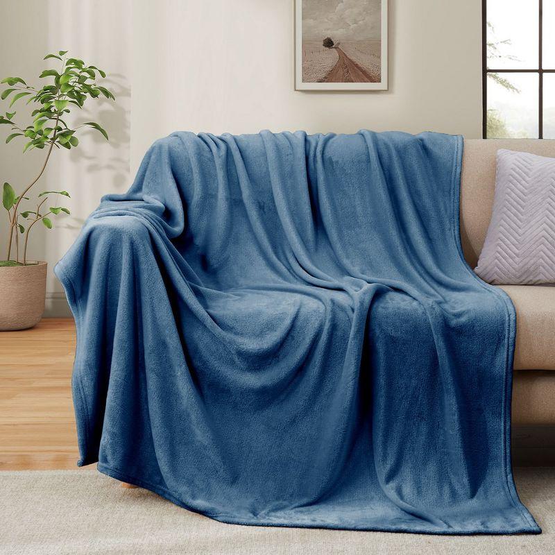 Peace Nest Lightweight Plush Fuzzy Flannel Blanket, Rversible Soft Throw Blanket