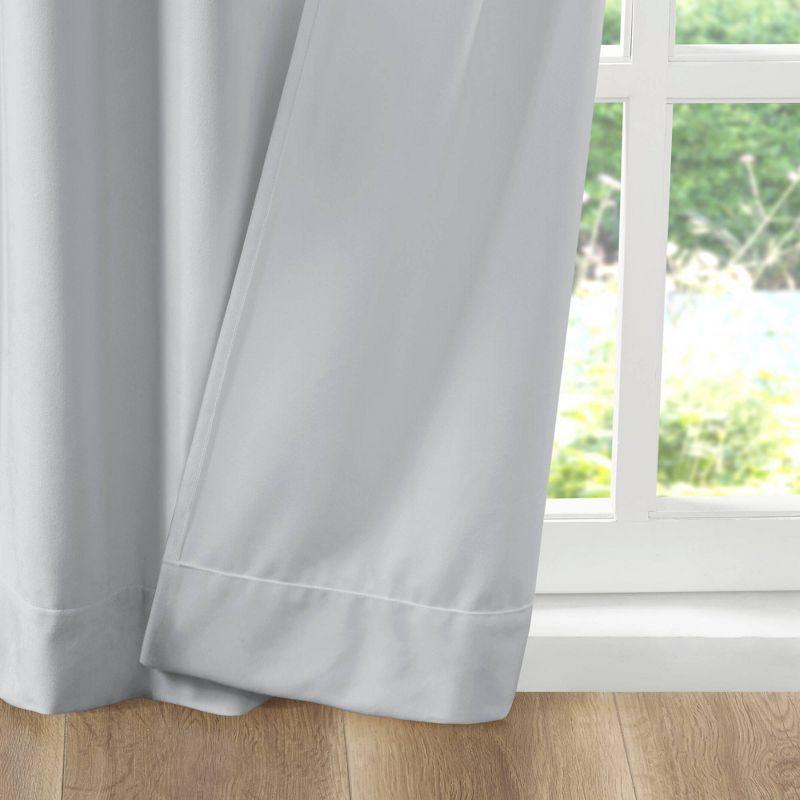 Set of 2 Bryce Poly Velvet Room Darkening Curtain Panels