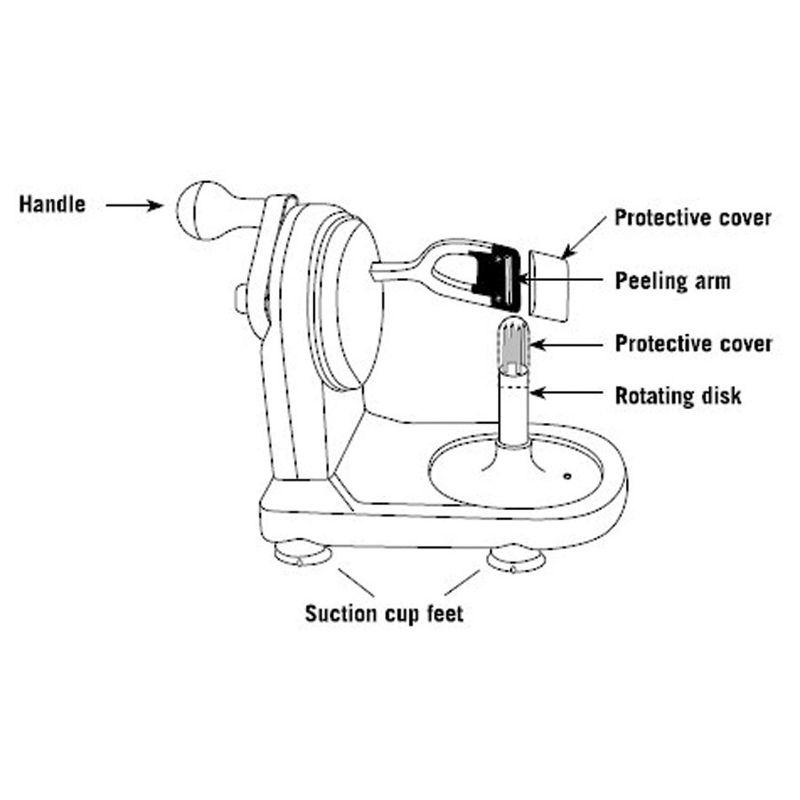 Transparent Plastic Apple Peeler with Corer Slicer