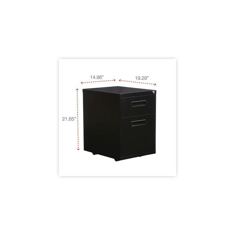 14.96'' Wide 2 -Drawer Mobile Steel File Cabinet