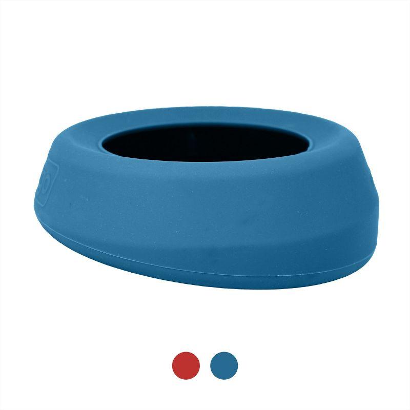 Kurgo 24oz Splash Free Wander Dog Bowl - Costal Blue