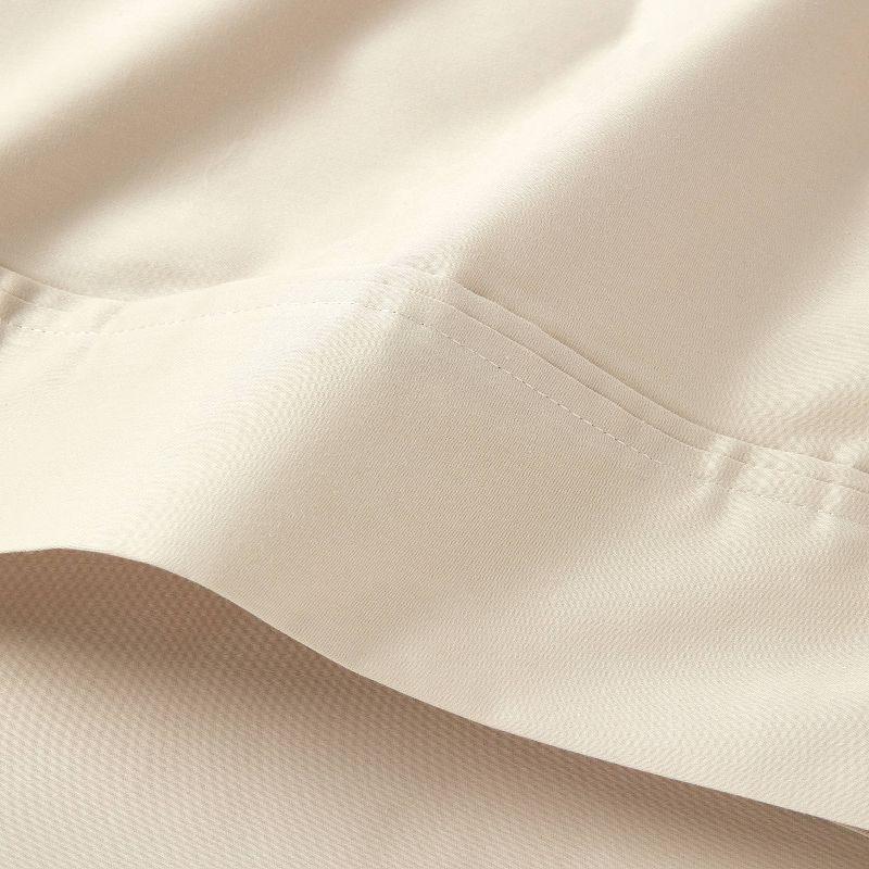 Twin/Twin XL Solid Performance 400 Thread Count Sheet Set True Khaki - Threshold™: Cotton, Woven, OEKO-TEX Certified