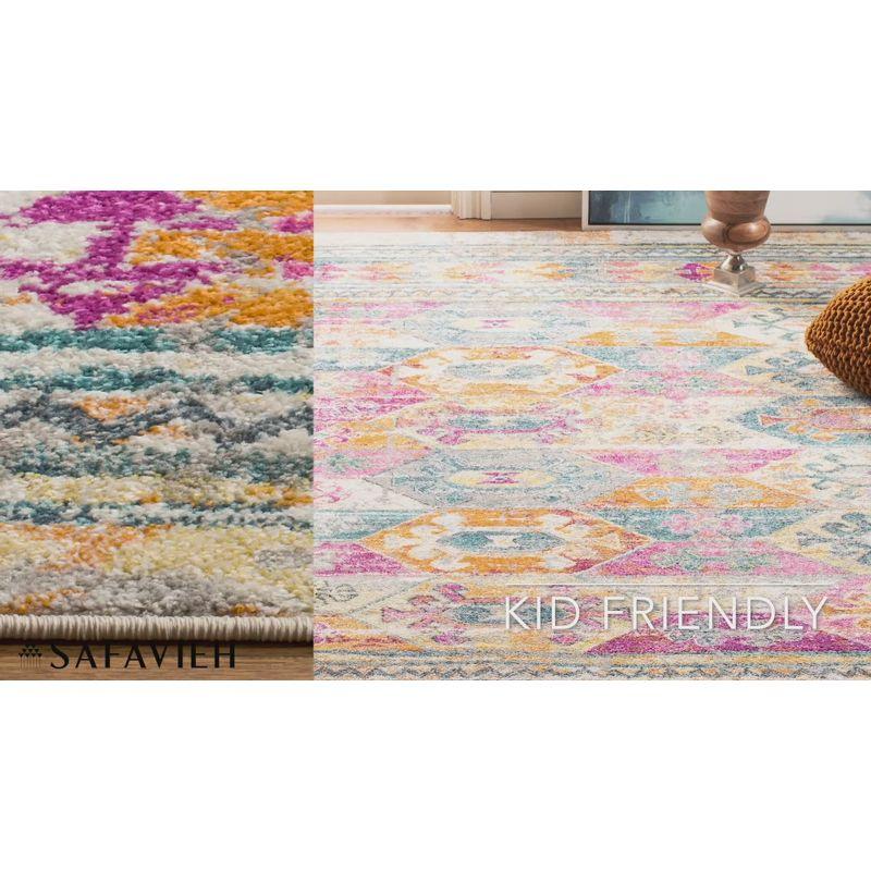 Madison MAD118 Power Loomed Runner Rug - Blue/Fuchsia - 2'3"x10' - Safavieh.