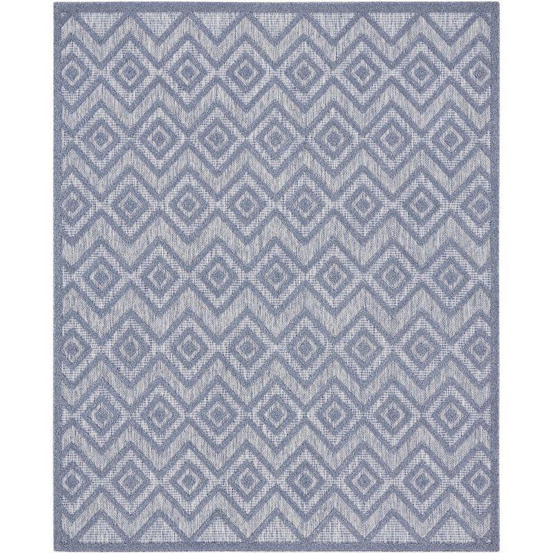 Nourison Versatile 8' x 10' Denim Blue Indoor Outdoor Rug
