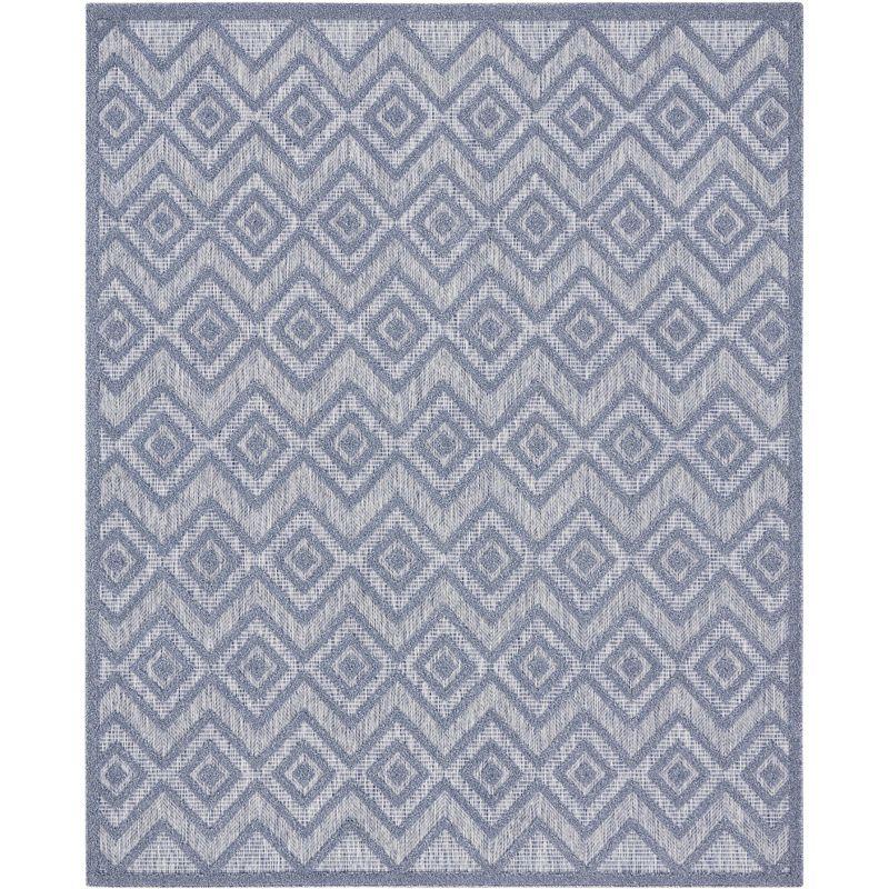 Nourison Versatile Solid Diamond Indoor Outdoor Flatweave Area Rug