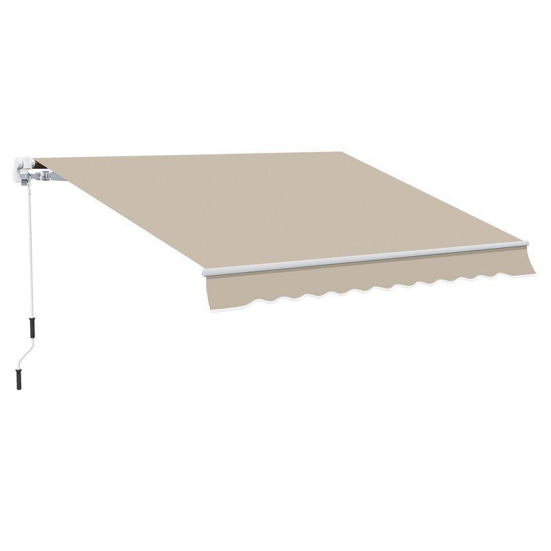 Outsunny 156'' W x 3'' D Retractable Patio Awning