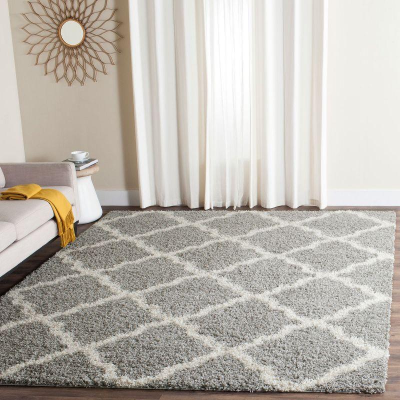 Dallas Shag SGD257 Power Loomed Indoor Area Rug - Grey/Ivory - 8'x10' - Safavieh.