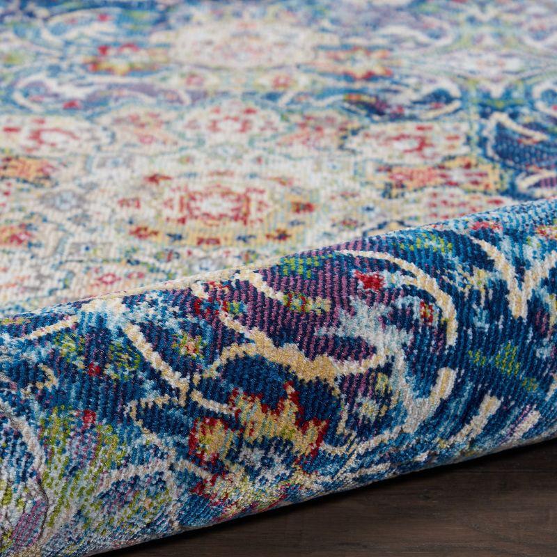 Nourison Global Vintage 2' x 6' (6' Runner) Blue Area Rug Oushak Vintage Center Medallion by Nourison