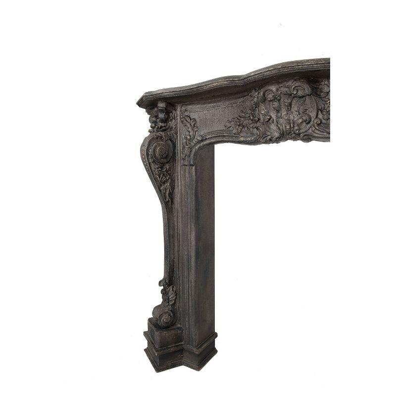 Storied Home Ornate Decorative Fireplace Mantel Black: Wall Mount, MDF Frame, Adult Assembly