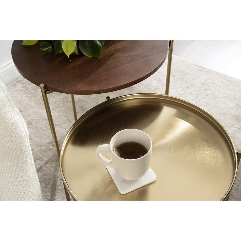 Kate and Laurel Ulani Round Metal Accent Table Set