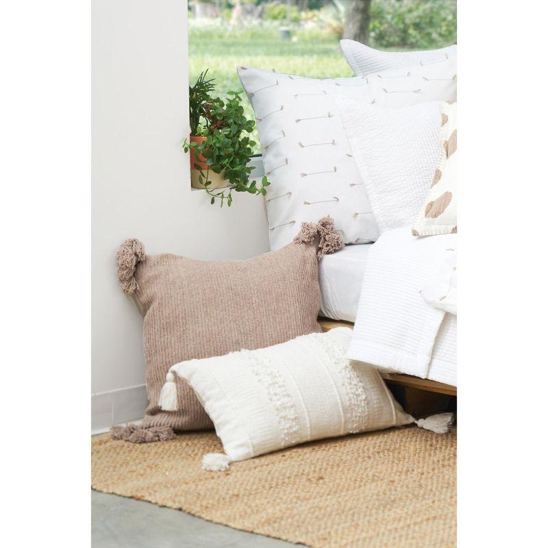 Cotton Blend Throw Pillow