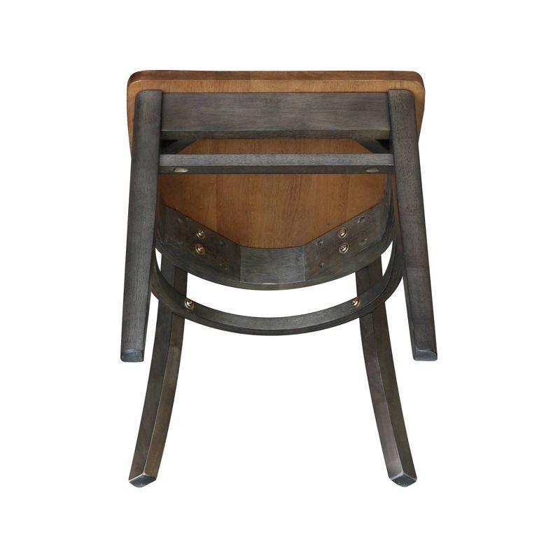 Emily High Ladderback Black Wood Side Chair