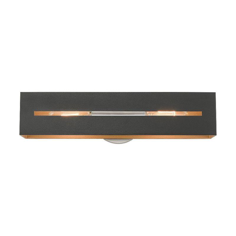 Soma Textured Black Brushed Nickel 2-Light Vanity Sconce