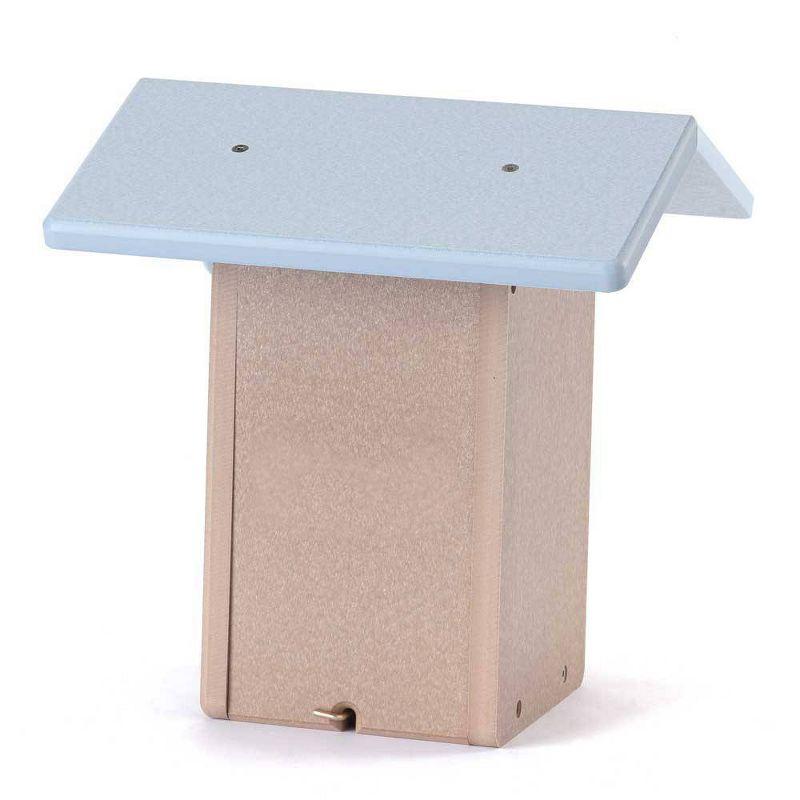 Birds Choice 11" Silver Toupe & Blue Ultimate Bluebird House Recycled Plastic Bird House: Weather-Resistant, No Assembly Required