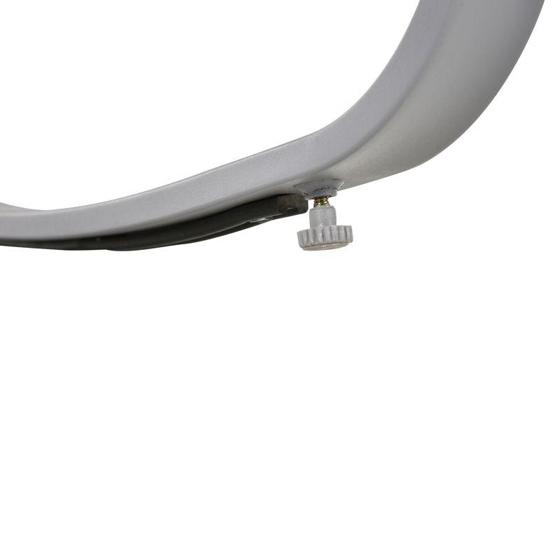 Outsunny Outdoor Modern Front Porch Patio Rocking Sling Chair - Black / Silver