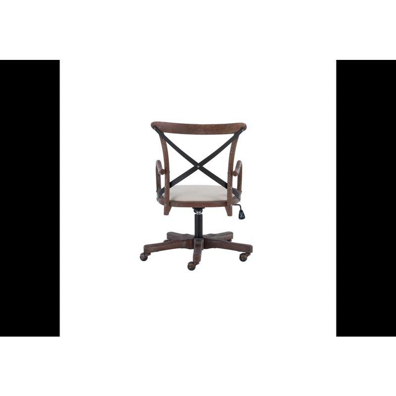 Carson Boho Cafe Style Office Chair with Casters & Adjustable Seat - Linon
