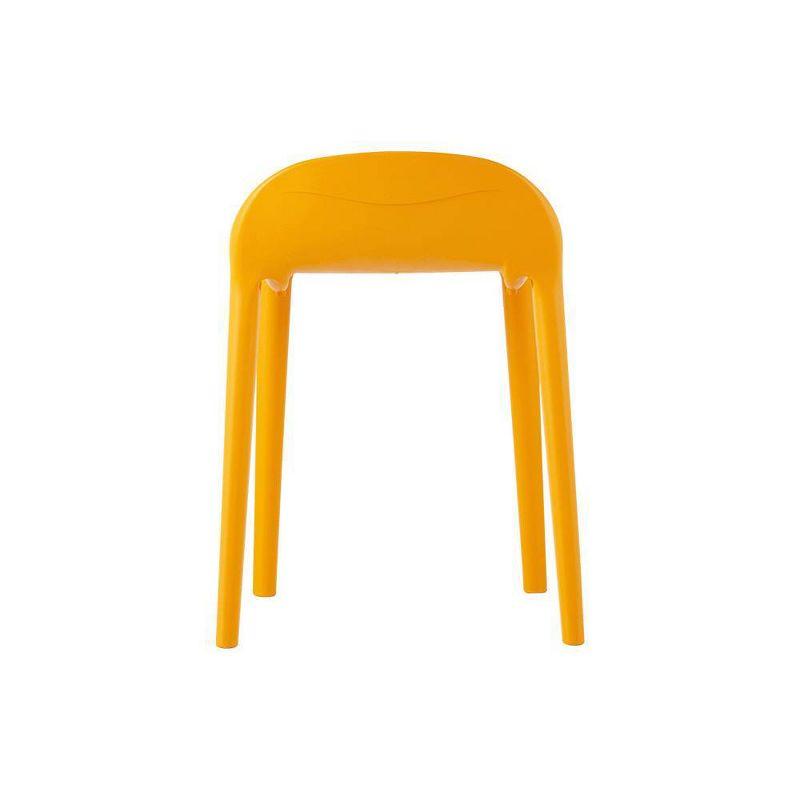 2pc Joyous Short Stools - Orange - Lagoon: Resin Frame, Contoured Seat, Mold & UV Resistant, No Assembly Required