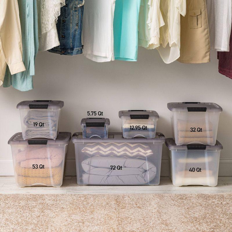 IRIS USA, Inc. Plastic Storage Box with Latching Lid in Clear & Reviews | Wayfair