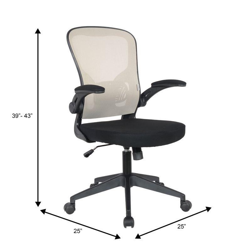 LeisureMod Newton Single Ergonomic Mesh Lumbar Support Adjustable Height Swivel Office Chair