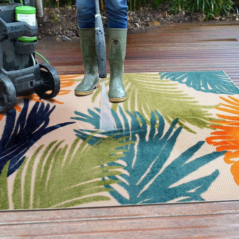 World Rug Gallery Tropical Floral Indoor/Outdoor Area Rug