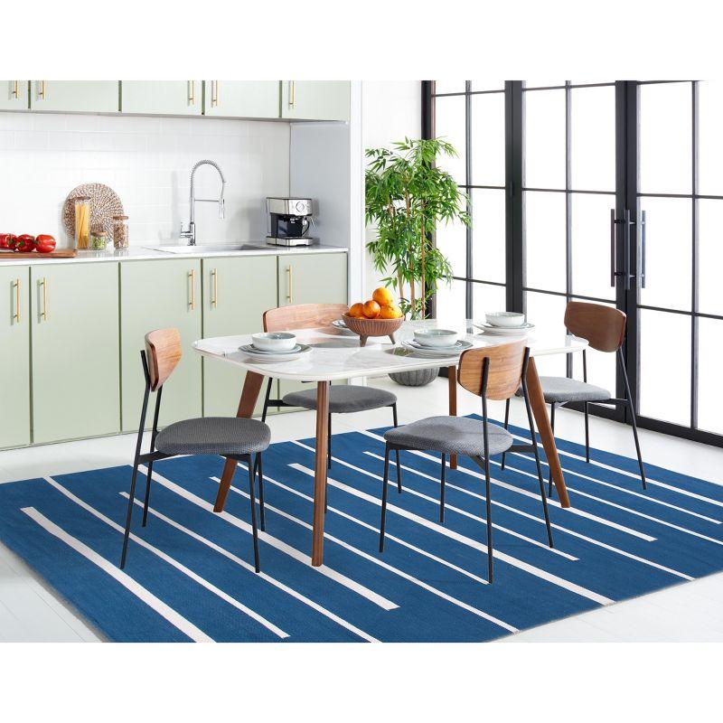 Montauk MTK311 Hand Woven Indoor Area Rug - Navy/Ivory - 6'x6' - Safavieh