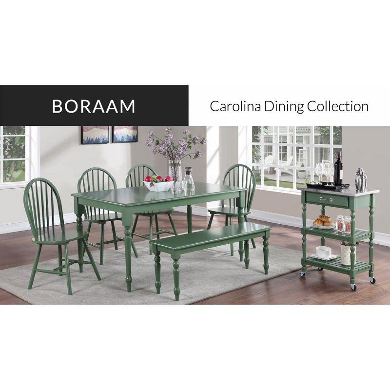 Boraam Rectangular Carolina Dining Table Equestrian Green