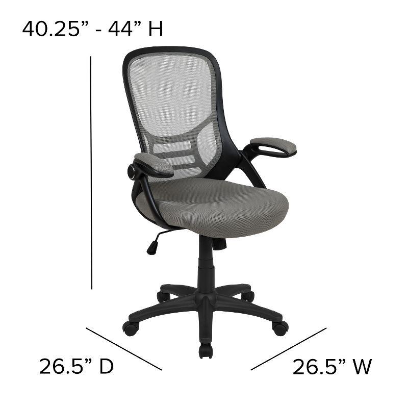 Flash Furniture High Back Mesh Ergonomic Swivel Office Chair with Flip-up Arms