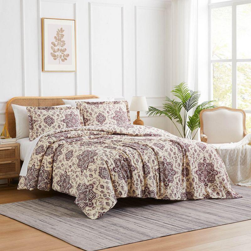 Southshore Fine Living Persia Oversized Reversible ultra-soft Duvet Cover Set with shams