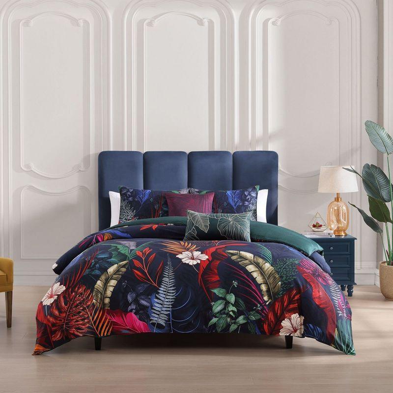 BeBeJan Bebejan Paradise 100% Cotton Sateen 5 Piece Reversible Comforter Set