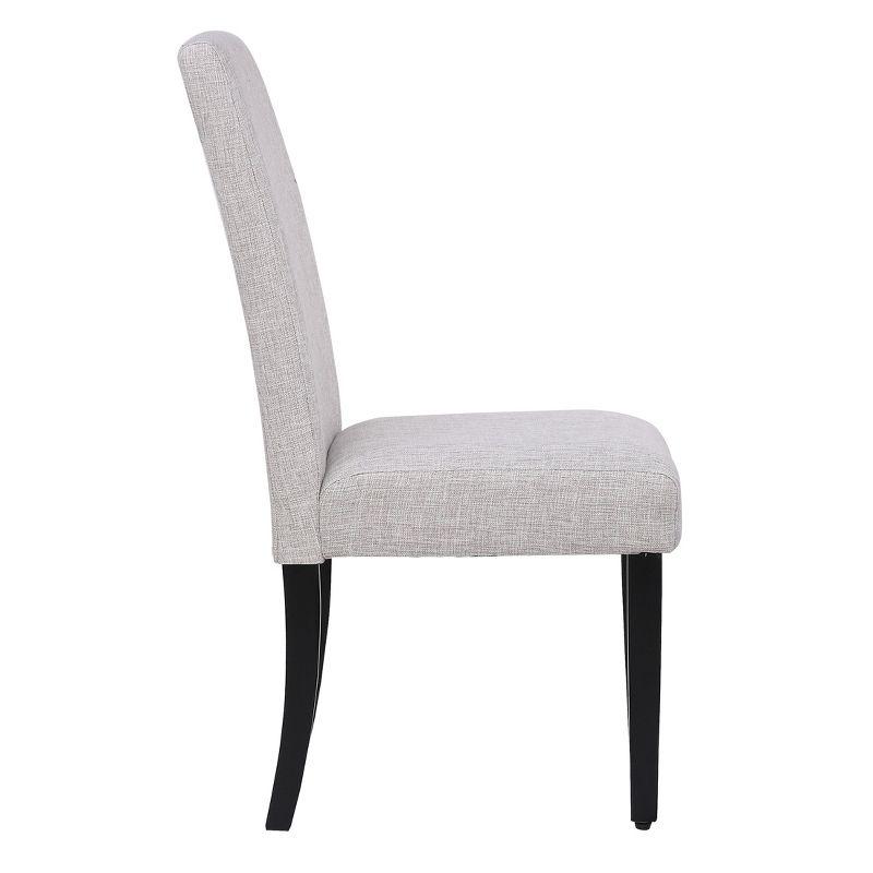 WestinTrends  Upholstered Linen Fabric Dining Chair (Set of 2)