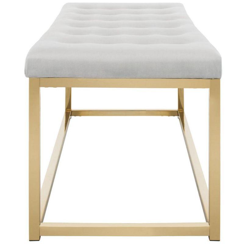 Reynolds Bench - FOX6225 - Grey/Brass - Safavieh Couture