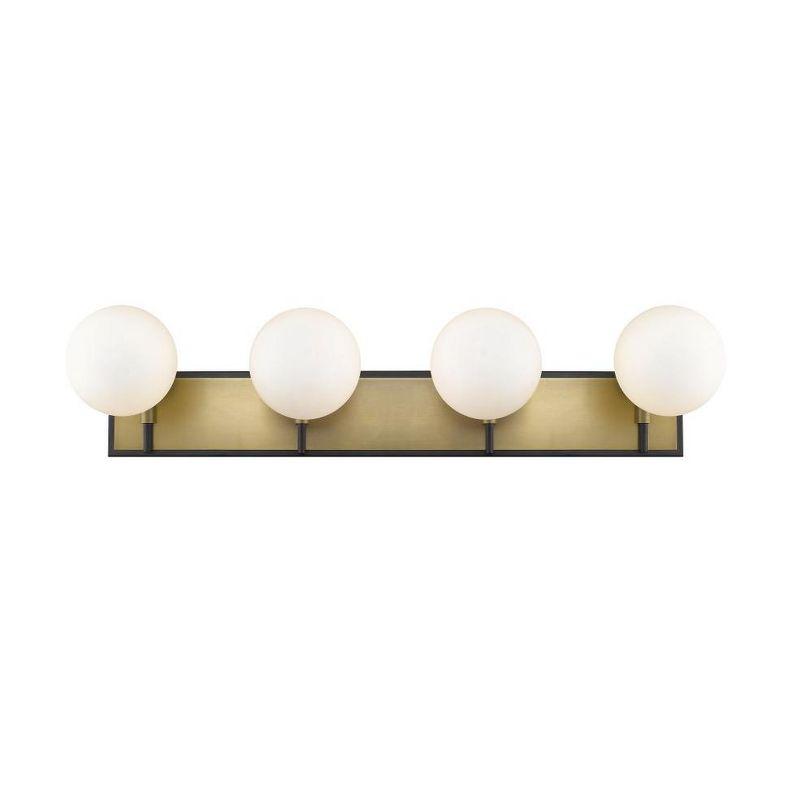 Z-Lite Parsons 4 - Light Vanity in  Matte Black/Olde Brass