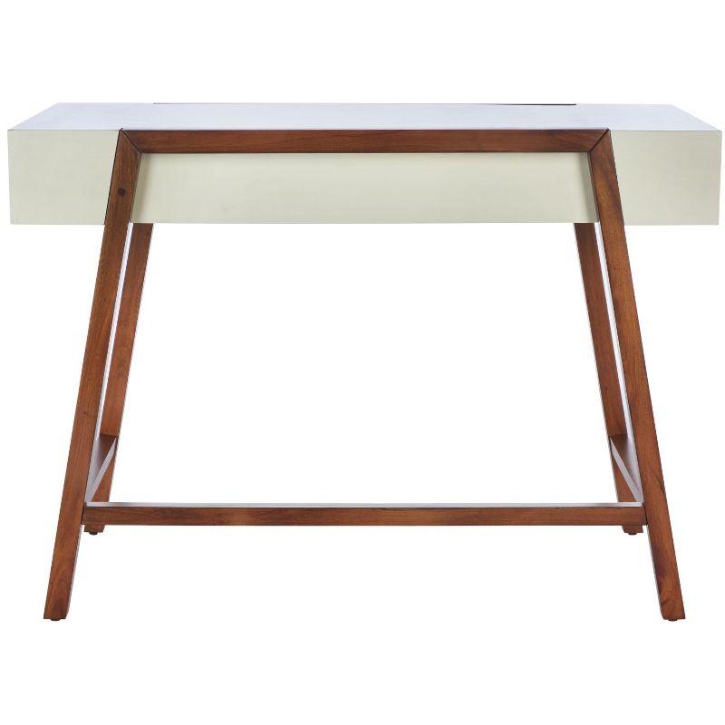 Marwood Desk - White/Brown - Safavieh