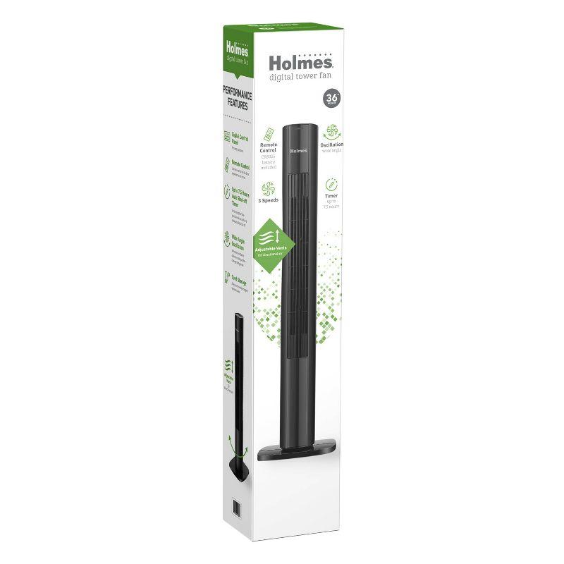 Holmes 36" Digital Tower Oscillating Fan Black