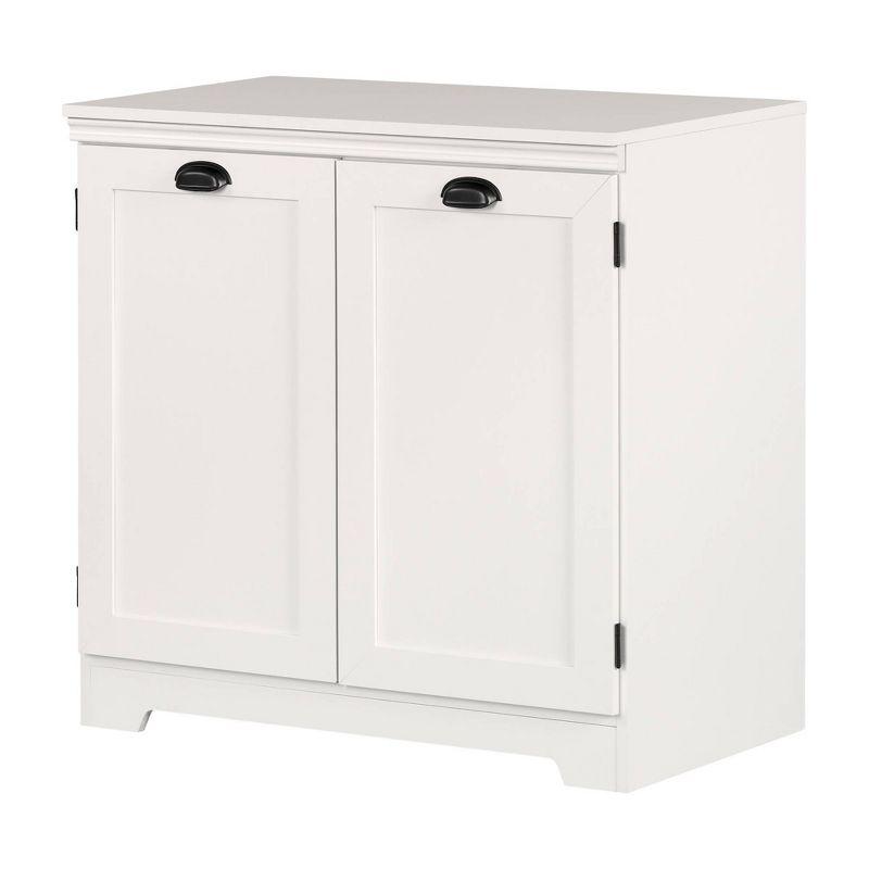 White Farmhouse 2-Door Accent Cabinet with Adjustable Shelving