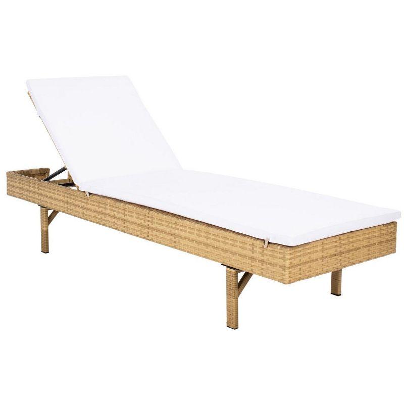 Cam Sunlounger - Outdoor - PAT7501 - Natural/White -Safavieh